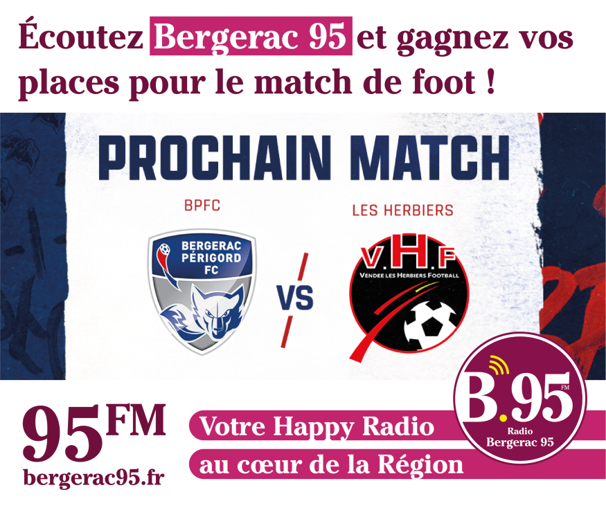 You are currently viewing Écoutez Bergerac 95 et gagnez vos places pour le match de foot !