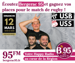 Lire la suite à propos de l’article Écoutez Bergerac 95 et gagnez vos places pour le match de rugby !
