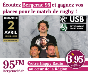 Lire la suite à propos de l’article Écoutez Bergerac 95 et gagnez vos places pour le match de rugby !