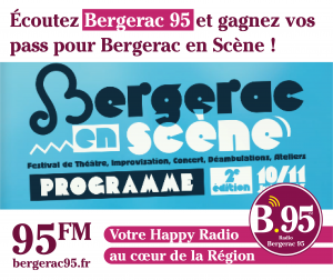 Lire la suite à propos de l’article Écoutez Bergerac 95 et gagnez vos pass pour Bergerac en Scène !