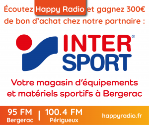 Lire la suite à propos de l’article Cette semaine Happy Radio et Intersport Bergerac vous offrent 300 € en bon d’achat 💪🎁