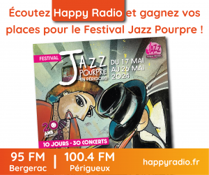 Lire la suite à propos de l’article Écoutez Happy Radio et gagnez vos places de concert pour le Festival Jazz Pourpre