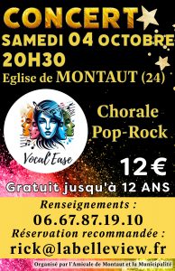 Lire la suite à propos de l’article Concert Chorale pop-rock Vocal’Ease