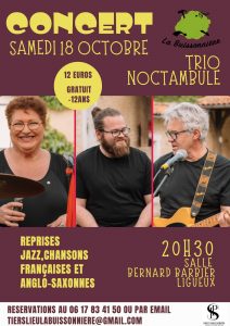 Lire la suite à propos de l’article CONCERT – TRIO NOCTAMBULE