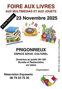 Lire la suite à propos de l’article FOIRE AUX LIVRES, MULTIMEDIAS ET JOUETS