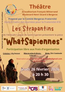 Lire la suite à propos de l’article Théâtre « Les WhatsAppiennes » – Participation libre