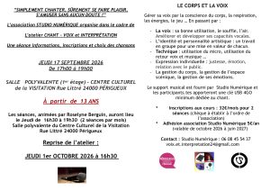 Lire la suite à propos de l’article Atelier voix et interprétation scénique